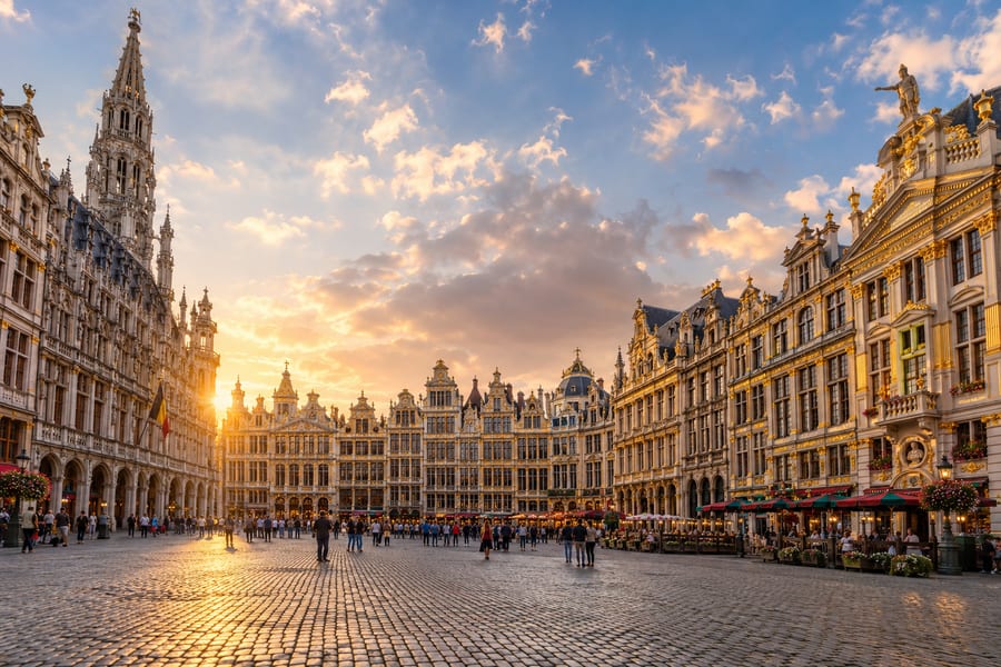 Peisaj urban reprezentativ pentru Belgia